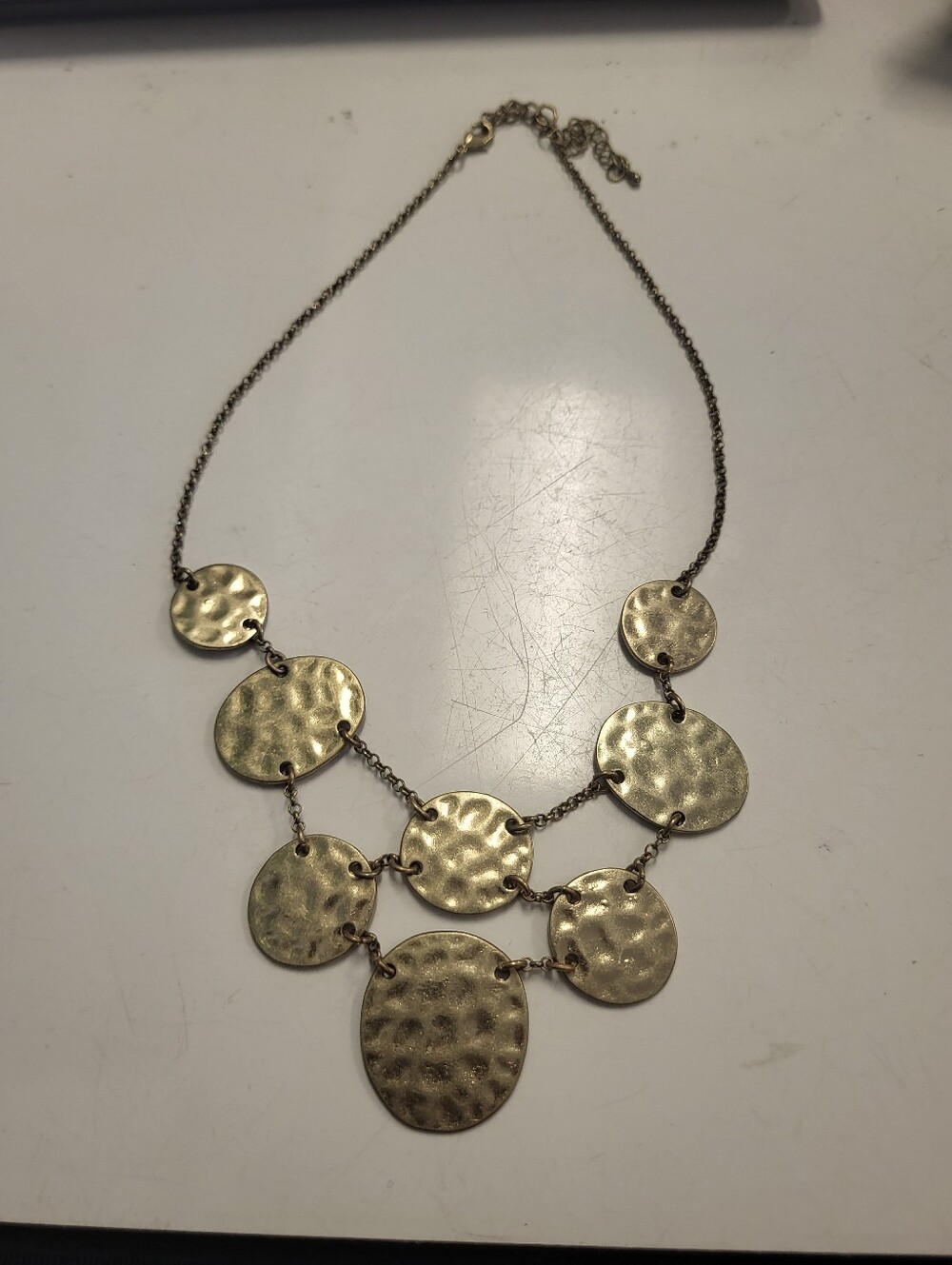 Hammered Gold-Tone Statement Necklace - Women Jewelry
